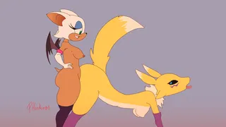 Phunkumm - Rouge the Bat Futa x Renamon Loop (Sonorizzato) [Sonic x Digimon]