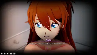 La mia fantasia hentai: Asuka e Mirai threesome