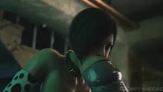 VOLLSTÄNDIGE ANIMATION. Ahegao Apokalypse - Ada Wong durch Schwangerschaft wiedergeboren.