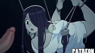 Il fantasma Sadako è venuta a soddisfare le sue voglie di sperma di Halloween