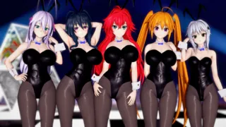 莉雅絲x姫島朱乃x塔城小貓x紫藤伊莉娜x羅絲薇瑟 - GENTLEMAN【ハイスクールD×D】兔女郎