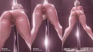 Overwatch Stripperin bückt sich für Striptease