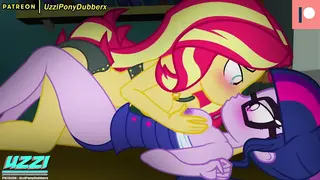 Sunset Shimmer e Sci-Twilight Forbici Deliziose Equestria Girls