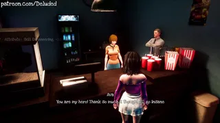 Animazione 3D gioco per adulti - Donna mora Hentai NSFW