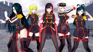 Uzen Kyoka x Higashi Hima Rin x Izumo Tenka x Kocho Maki x Yamashiro Ren - Ikkitousen [Mato Seihei no Slave]