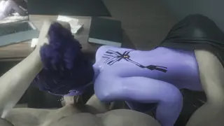 Animação Blowjob Garganta Profunda Amordaçado Engasgando Bagunçado