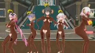 Silver Wolf, Chang He Yue, March 7th (?), Luanmei, Clara transformed into banner monkeys brainwashing BADKIZ - Come Closer