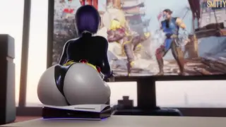 Beast boy punishing raven