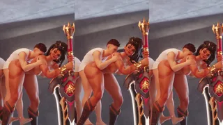 Animazione 3D Culo Grosso Femdom Italiana NSFW Overwatch Rule34 Cosce Spesse Tette
