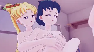 Sailor Moon hilft Sailor Mercury beim Sex [Infected_Heart]