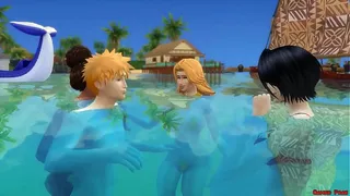 Bleach Sulla Spiaggia Rukia Scopata Con Forza Da Renji Parodia Anime Hentai