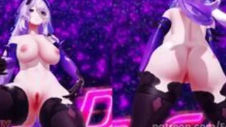 【MMD Shorts】 붕괴: 스타레일 [육감적인] Black Swan - RollnRock [누드 버전]
