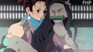 Tanjiro stordito, divertimento ecchi con tentacoli futa