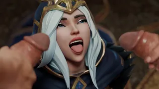 Ashe stringe un'alleanza tentacolo futa ecchi