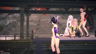 Danza ecchi di tentacoli futanari di studentessa perseguitata
