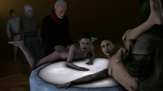 Rey & queen amidala's naughty jabba residence fuck