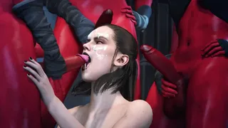 Star wars sith awakens: rey gangbanged by red futanari twi'leks