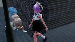Mmd ishuk unbirth: studentessa futanari con tentacoli ecchi