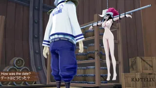 หญิงสาวถูกจับ: ถุงเท้าและชุดวันพีซ