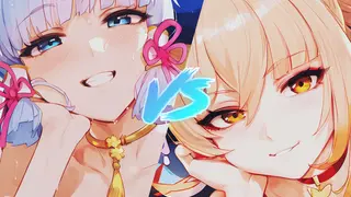 Ayaka Yoimiya con uomo nero hmv