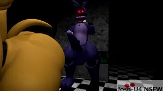 Withered bonnie penetrates withered chica
