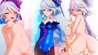 Furina kelinci seksi dalam adegan tari Genshin Impact