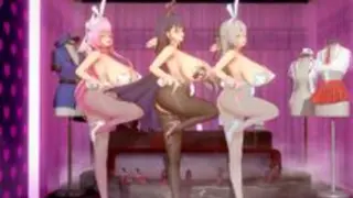 【Mei】×【Elysia】×【Bronya】 ปะทะ ลุงหื่นที่โรงแรมม่านรูด