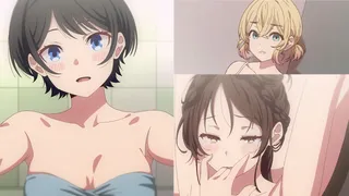 Mami e Ruka giocano con Mizuhara in un Hentai bollente di Rent a Girlfriend (Totoyuri)