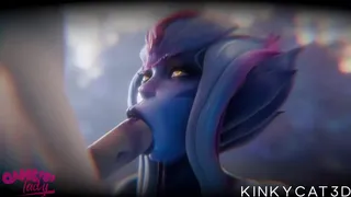 Evelynn succhia intensamente in 4K