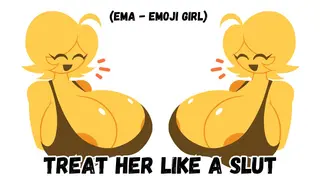 Un baiseur intense traite Ema Emoji Girl comme une salope
