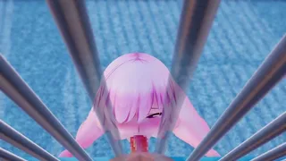 ماشو كايرلايت، FGO فايت جراند أوردر مص قضيب، تعذيب قضيب استجواب سجن (عارية)