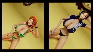 Nami and Robin Auctioned Off and Fucked Hard