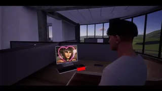 Busty Wife Face Fucked at Office While Husband Watches Through Keyhole