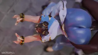 BLACK Chun Li Kikoken نيك من الخلف