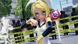 Kagamine Rin Bodypaint Naked Dance - Girls MMD by MMD shiron