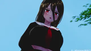 Ragazza Futanari si solleva usando un culo a muro