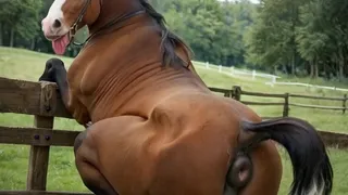 Cavallo che scuote il sedere