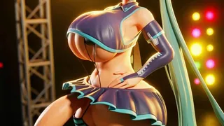 Секрет Хацунэ Мику в том, что она фута-девушка... nsfw хентай 3D-анимация rule34 вайфу 3D-порно аниме