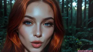 Bella troia rossa mi succhia il cazzo e scopa nella foresta