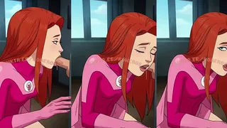 Atom Eve blowjob