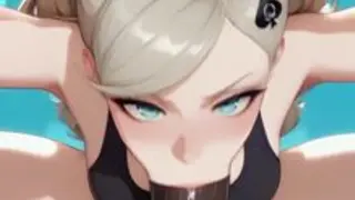 Ann Takamaki Blacked Strip and Suck