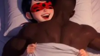 Ladybug Having Fun Under The Sheets With A Black Man