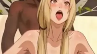 Tsunade a pecora con faccia da estasi