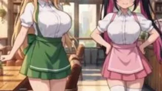 [rrnld | أصلي] رقصة اهتزاز الثدي Melon-chan & Pine-chan