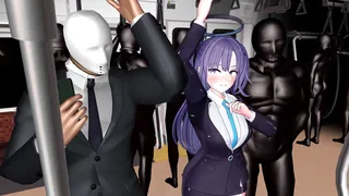 Intensa scena di sesso di Yuuka sul treno