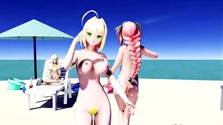 MMD Saber و Astolfo FGO Gimme x Gimme (مقدمة من Deltarion)