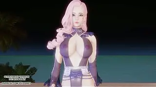 [MMD] Hyolyn - See Sea Seraphine Tarian Kpop Seksi League of Legends Hentai Tanpa Sensor 4K 60FPS