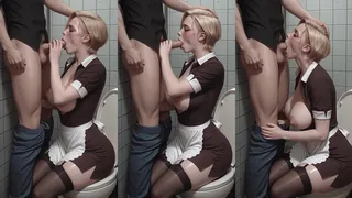 Una ragazza, bagno