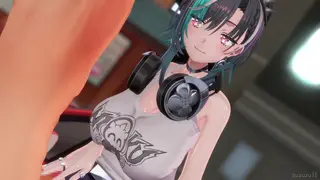 Rindo chihaya 허벅지 비비기 (zuzuzu3D)