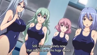 Time Stop at the School 3 - Busty hentai swimsuit girls fucked hard in their tight virgin pussies